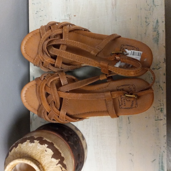 Lucky Brand  Brown and Wedge Sandals - Picture 5 of 14